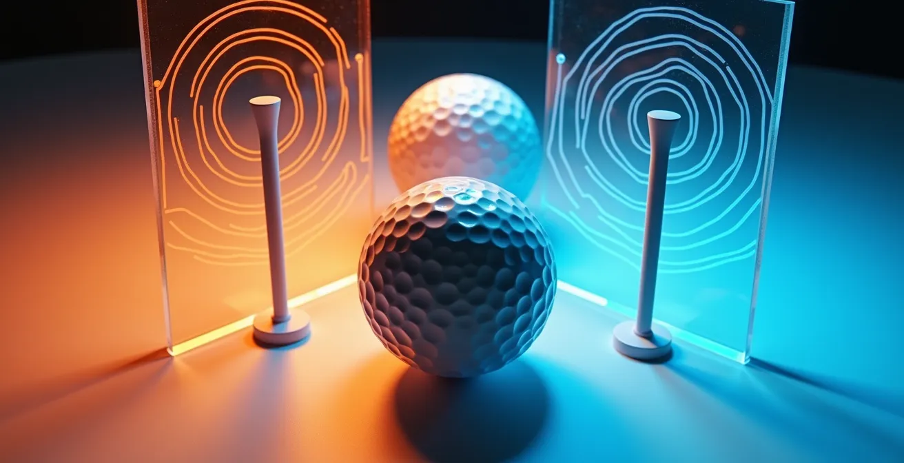 Visualisierung des D-Plane-Konzepts mit Schwungbahn und Schlägerblattwinkel