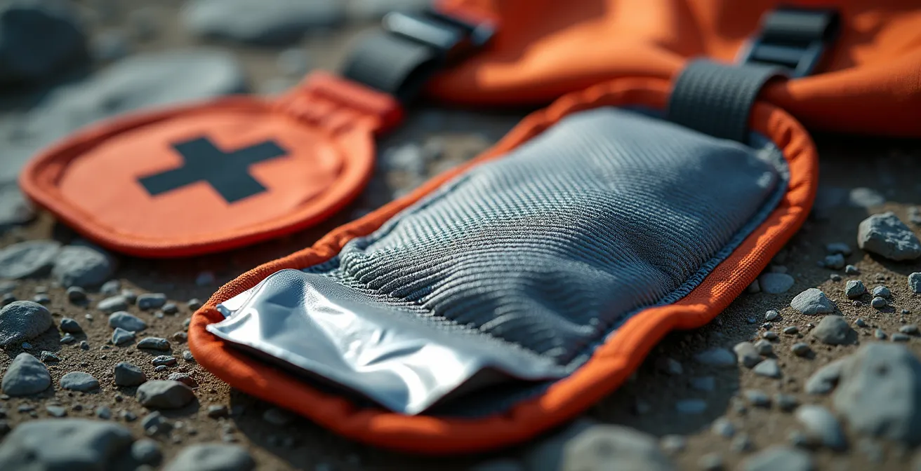 Professionelle Bergrettungsausrüstung im alpinen Einsatz