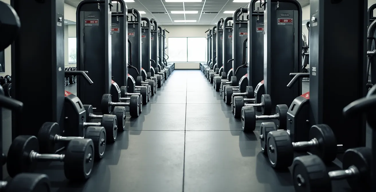 Visuelle Darstellung eines Ganzkörpertrainings mit Hanteln im Vergleich zu einem Split-Training an isolierten Geräten.