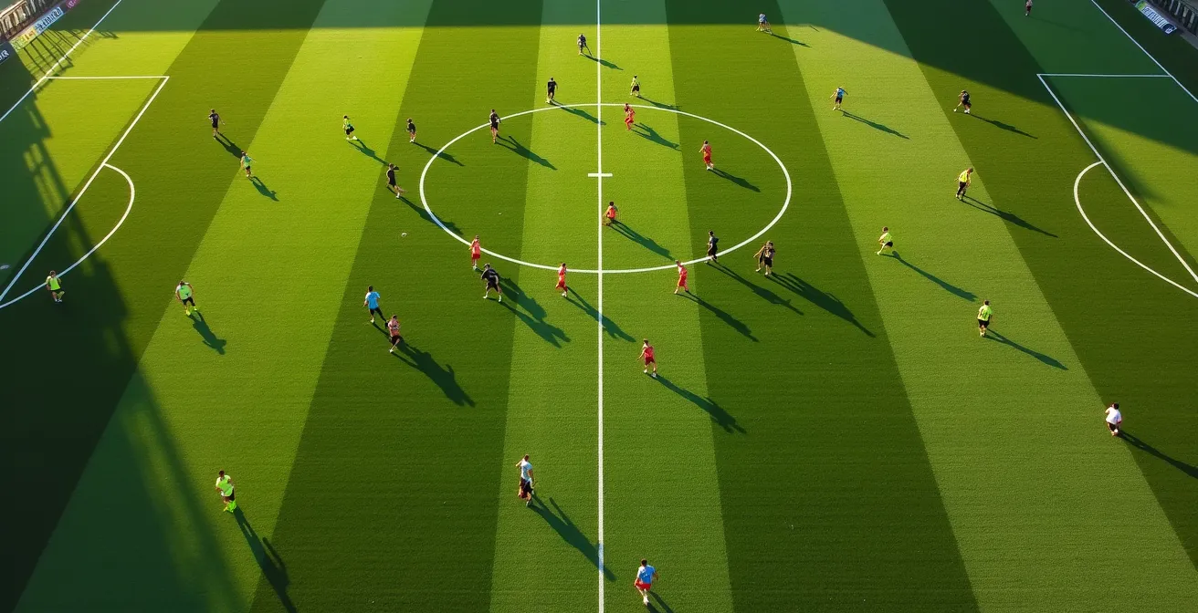 Taktische Nutzung der Halbräume im Fußball mit Trainingspositionen