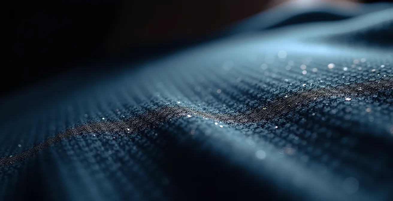 Nahaufnahme von intelligentem Laufshirt mit integrierten Sensoren