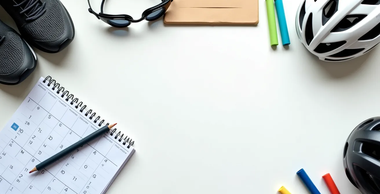 Visueller Jahresplan für Triathlon-Training mit deutschen Feiertagen